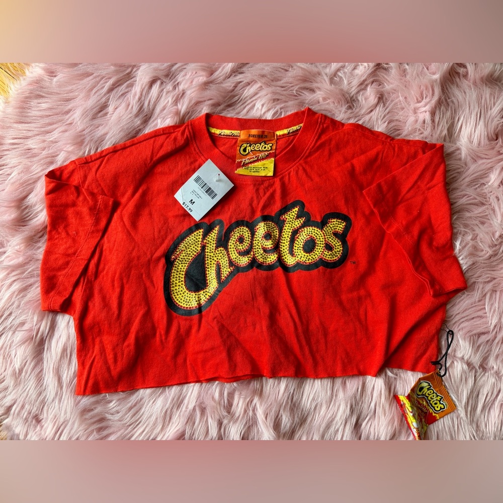 Forever 21 Cheetos Flamin Hot Cropped Top T Shirt Size Medium NWT